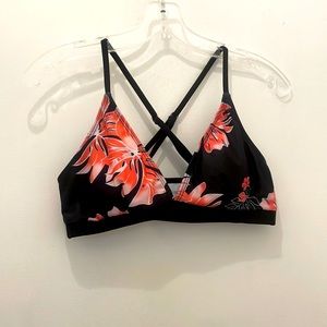 floral crisscross swim bra adjustable strap’s Medium new